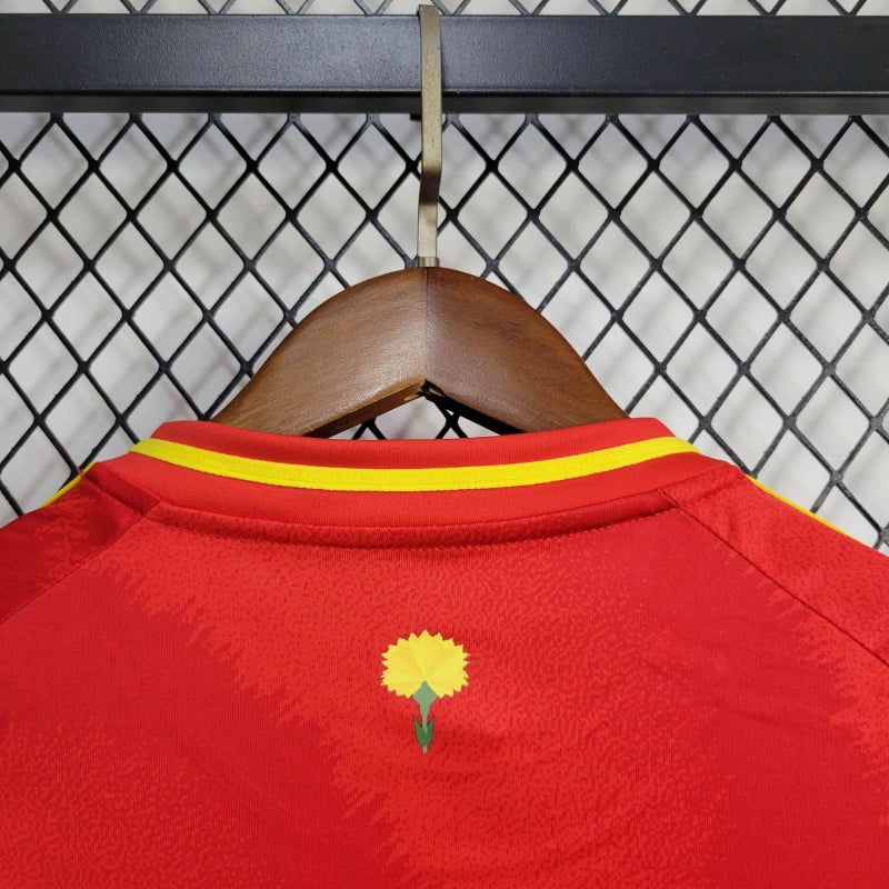 Spain Lamine Yamal 19 Kids Home Soccer Jersey Euro 2024