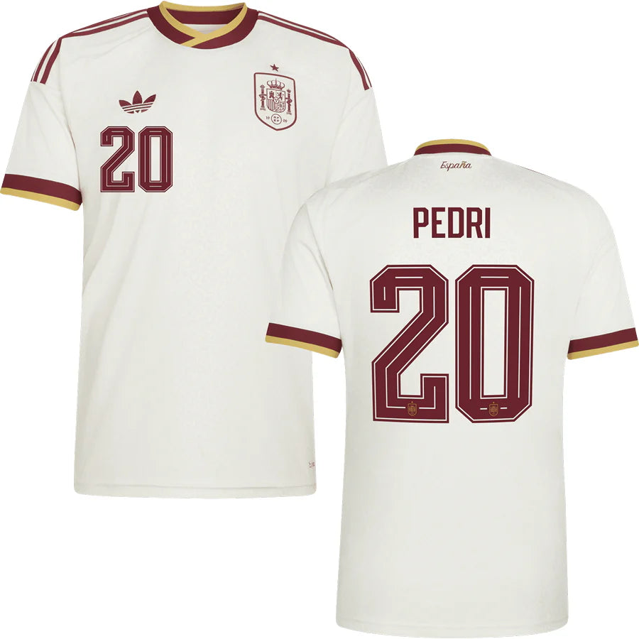Spain Pedri 20 Away Soccer Jersey World Cup 2026