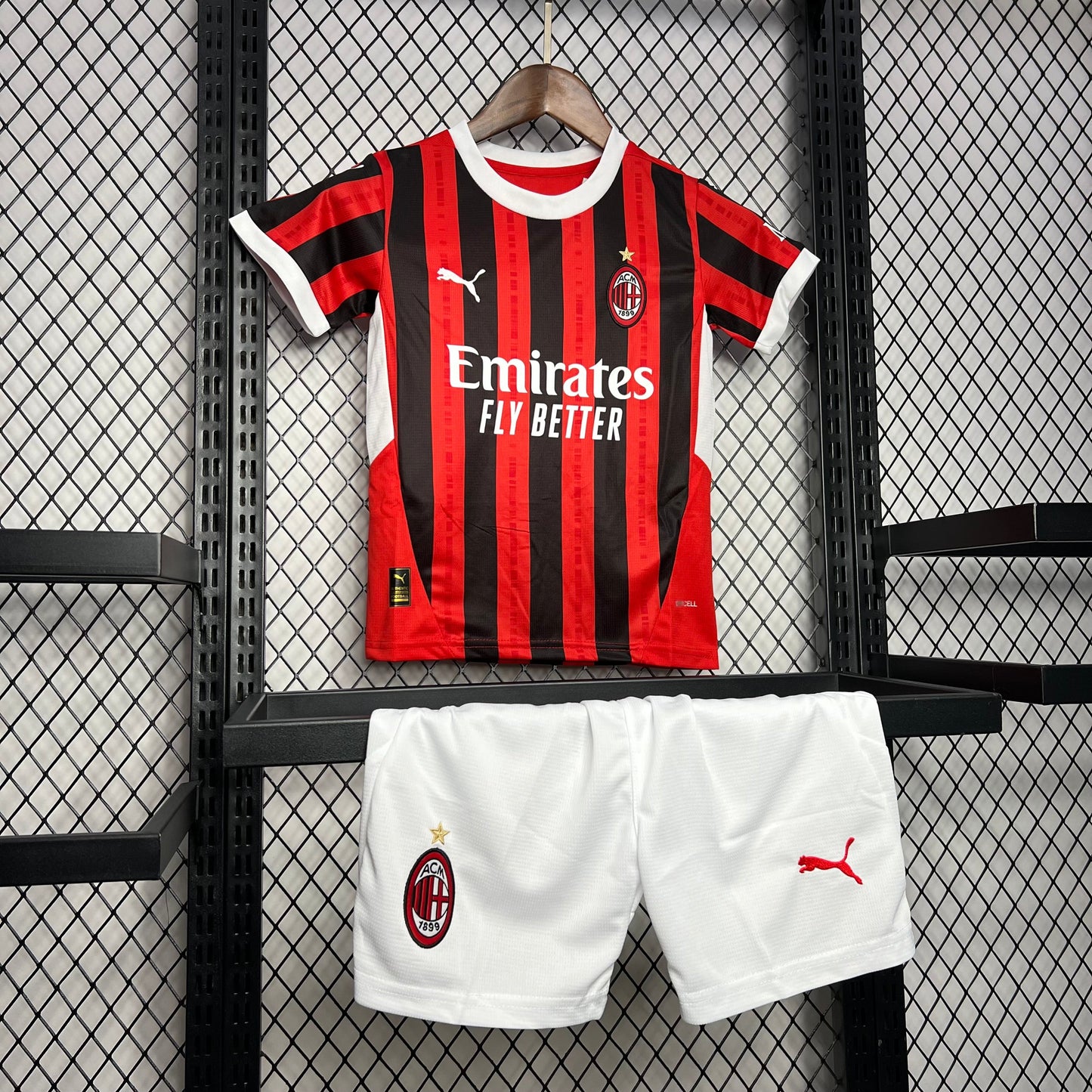 AC Milan Christian Pulisic 11 Kids Home Soccer Jersey 2024/25