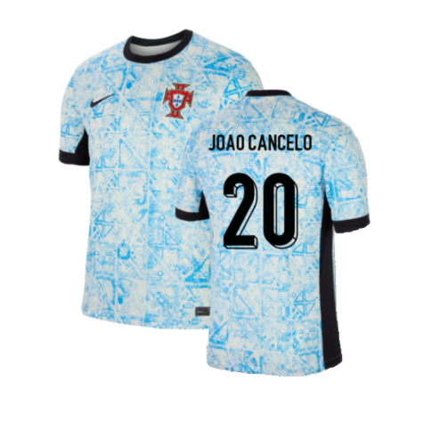 Portugal Joao Cancelo 20 Away Soccer Jersey Euro 2024