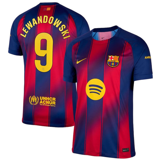 FC Barcelona Robert Lewandowski 9 Home Soccer Jersey 2025-2026