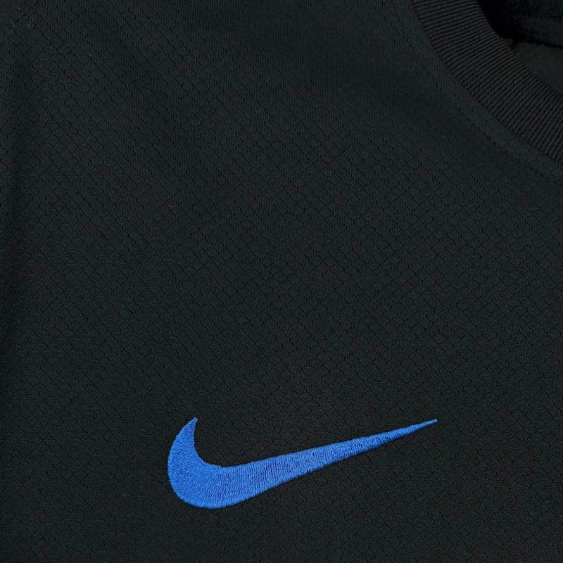 England Away Soccer Jersey EUFA Euro 2025 - Black