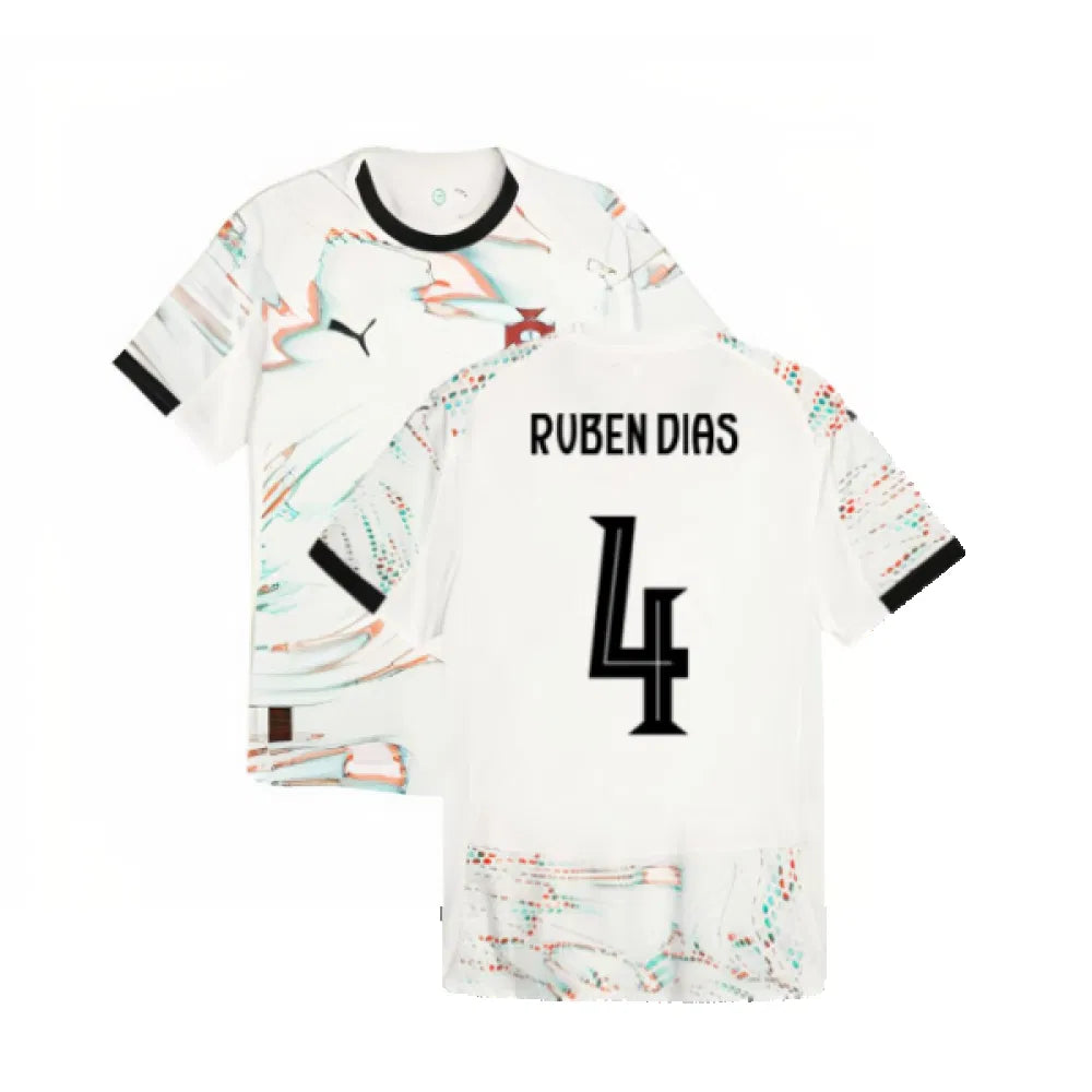 Portugal Ruben Dias 4 Away Soccer Jersey 2025/26