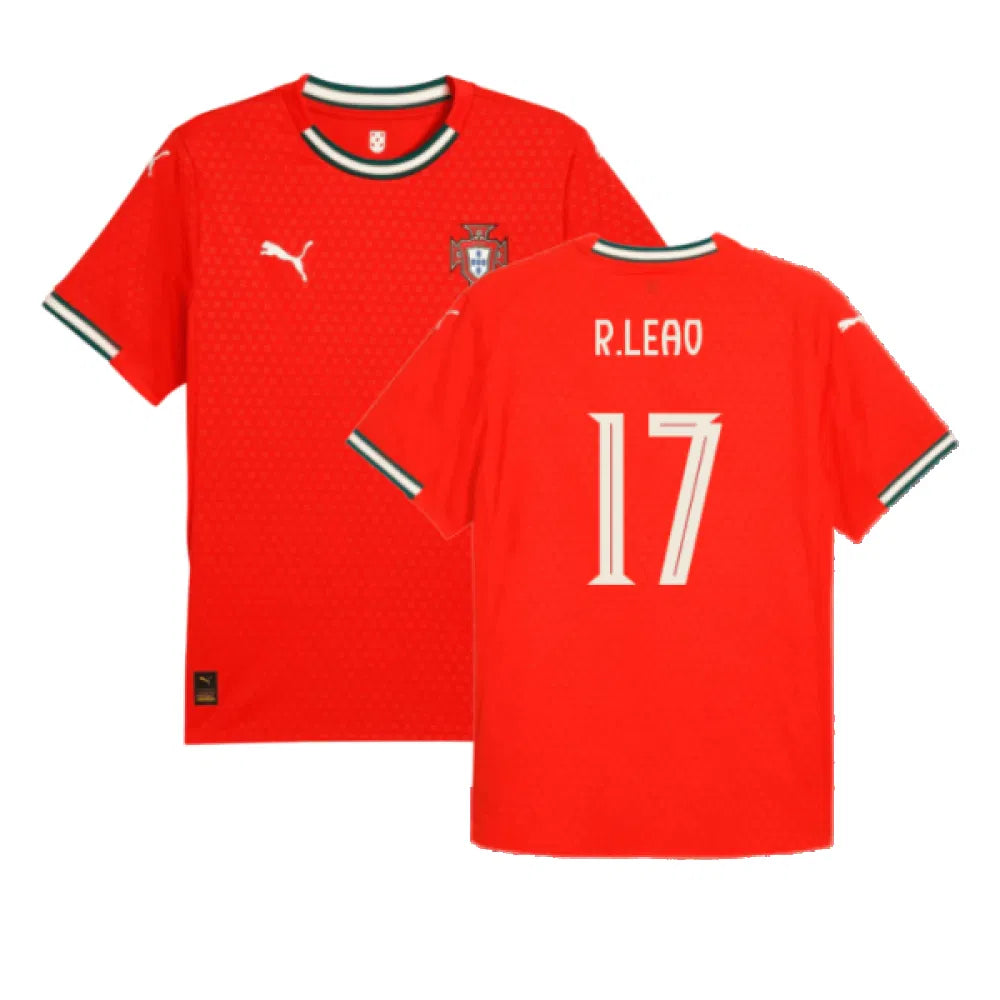 Portugal Rafael Leão 17 Home Soccer Jersey 2025/26