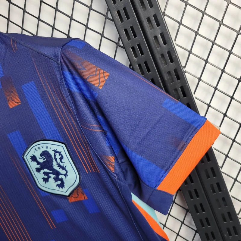 Netherlands Steven Bergwijn 7 Away Soccer Jersey Euro 2024