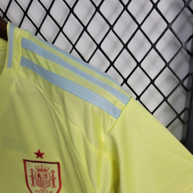 Spain Gavi 9 Kids Away Soccer Jersey Euro 2024