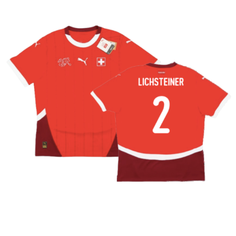 Switzerland Stephan Lichtsteiner 2 Home Soccer Jersey Euro 2024