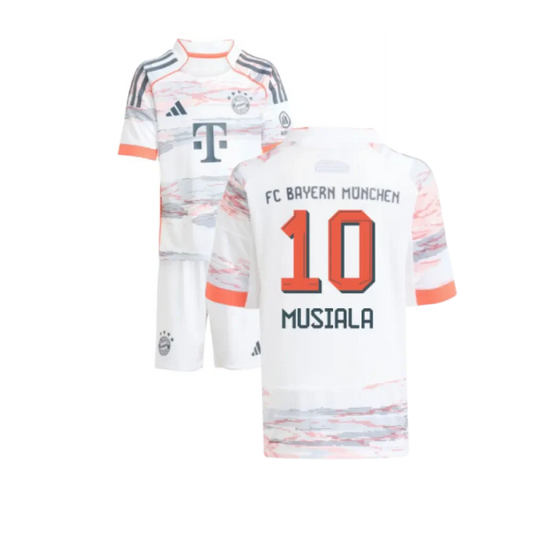 Bayern Munich Jamal Musiala 10 Kids Away Soccer Jersey 2025-2026