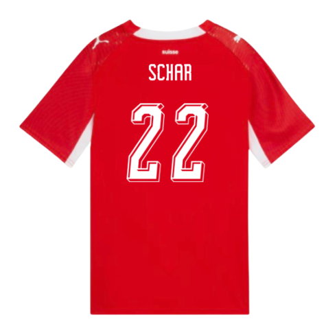Switzerland Fabian Schar 22 Home Soccer Jersey World Cup 2026