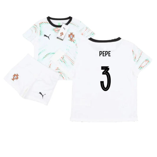 Portugal Pepe 3 Away Soccer Jersey Kids Kit 2025-2026