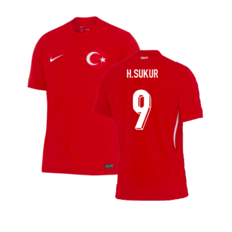 Turkey Hakan Sukur 9 Away Soccer Jersey Euro 2024