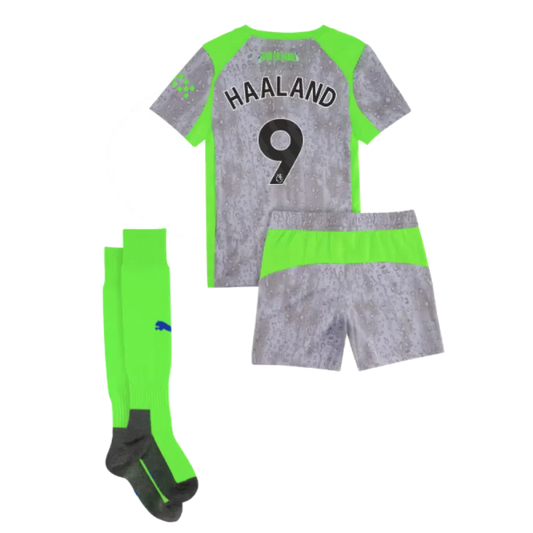 Manchester City Erling Haaland 9 Kids Third Soccer Jersey 2025-2026