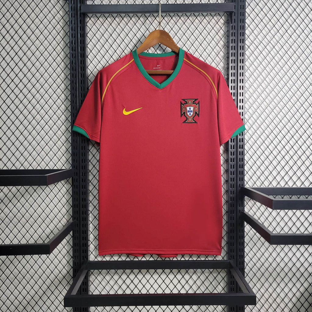Portugal Retro Home Soccer Jersey World Cup 2006