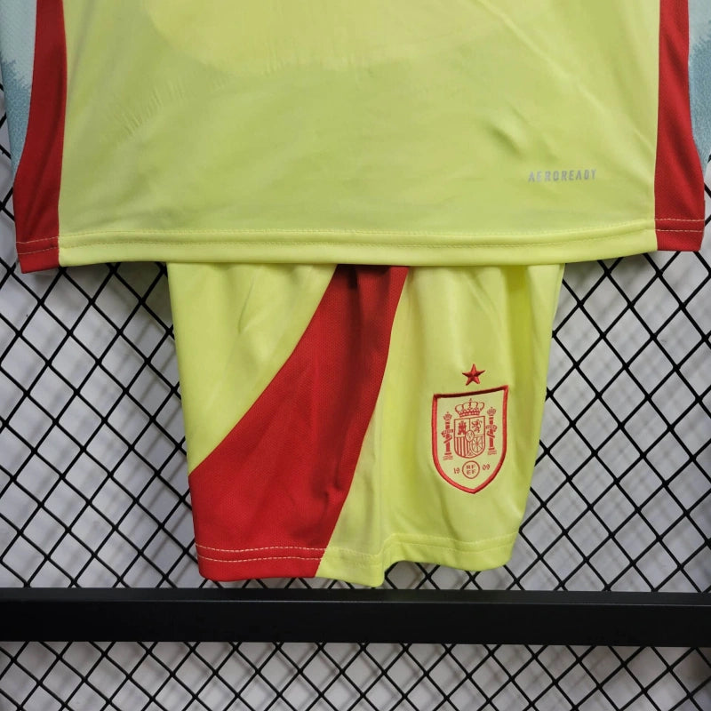 Spain Pedri 21 Kids Away Soccer Jersey Euro 2024