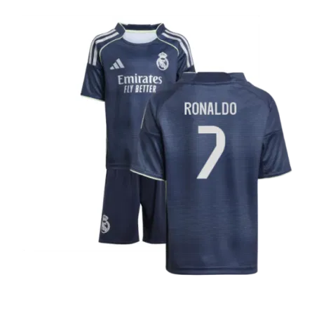 Real Madrid Cristiano Ronaldo 7 Kids Away Soccer Jersey 2025-2026