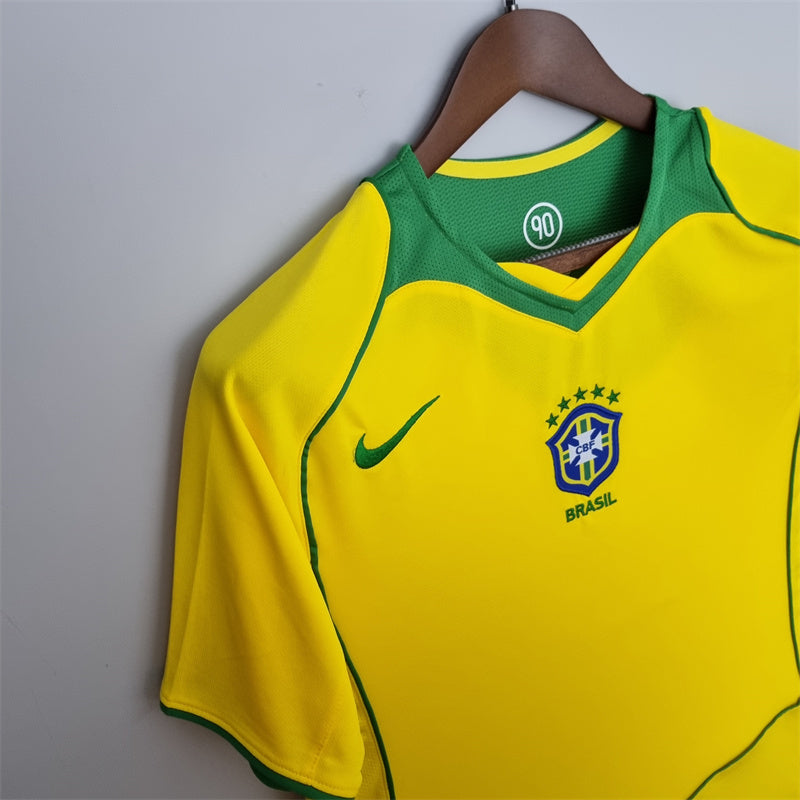 Brazil Ronaldinho 10 Home Retro Soccer Jersey 2004-2006