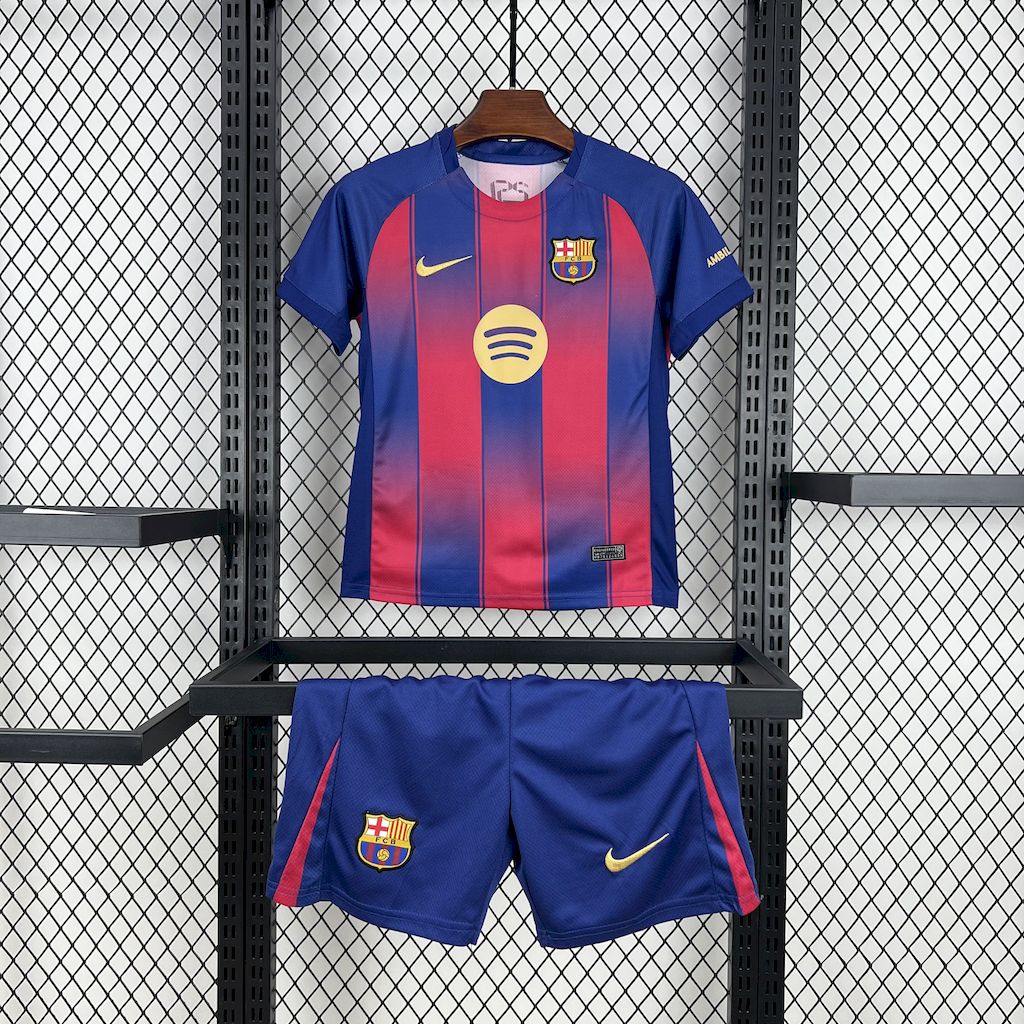 FC Barcelona Raphinha 11 Kids Home Soccer Jersey 2025-2026