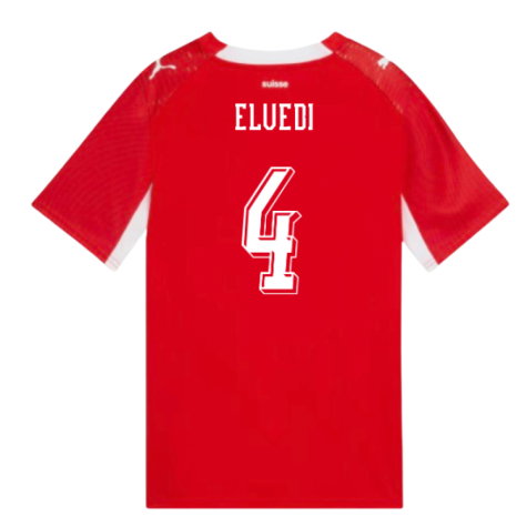 Switzerland Nico Elvedi 4 Home Soccer Jersey World Cup 2026
