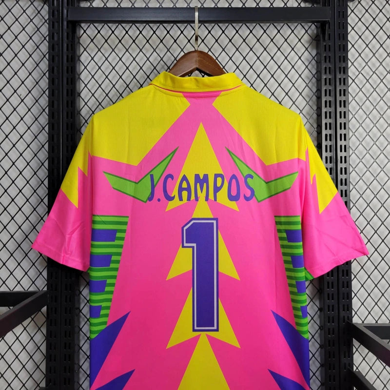 Classic and Retro Mexico Jorge Campos Goalkeeper Soccer Jersey - Pink