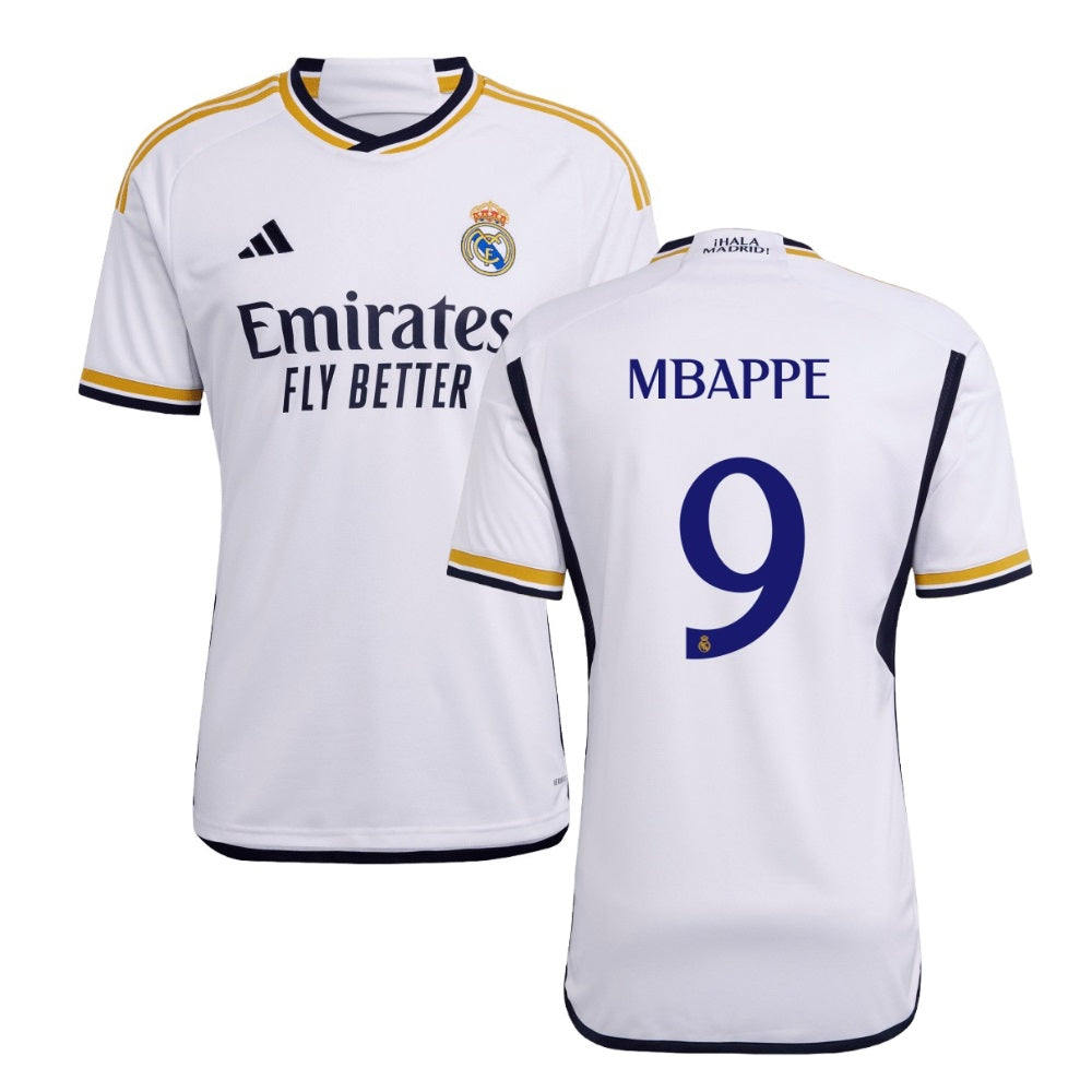 Real Madrid Kylian Mbappé 9 Home Soccer Jersey 2023/24