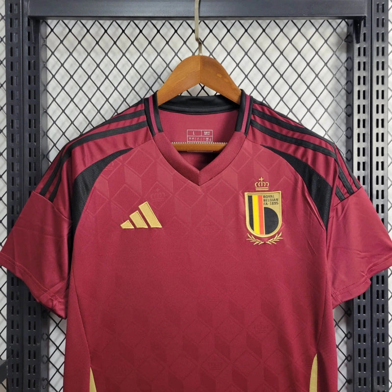 Belgium Leandro Trossard 17 Home Soccer Jersey UEFA Euro 2024