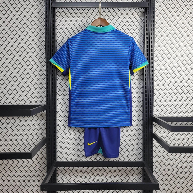 Brazil Kids Away Soccer Jersey 2024/25 - Blue