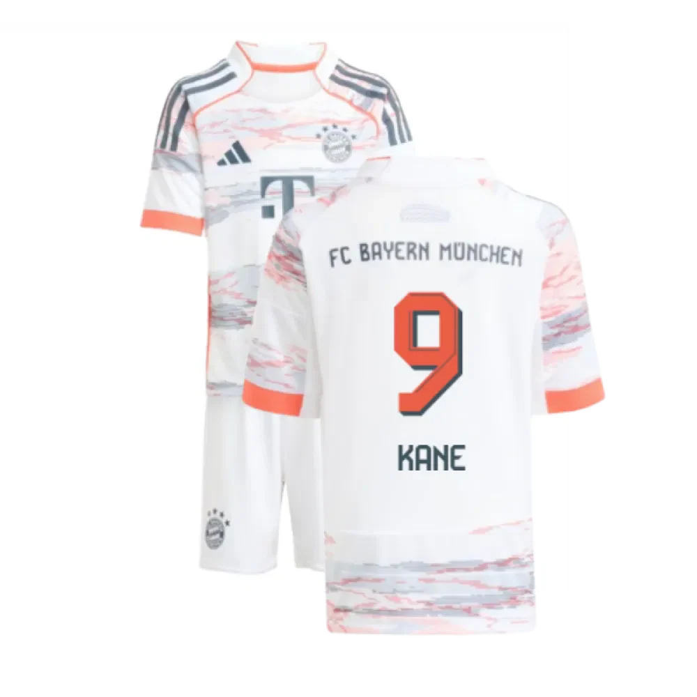 Bayern Munich Harry Kane 9 Kids Away Soccer Jersey 2025-2026