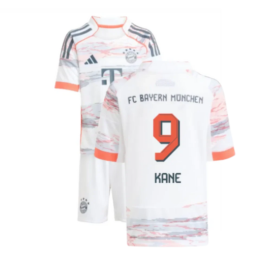 Bayern Munich Harry Kane 9 Kids Away Soccer Jersey 2025-2026