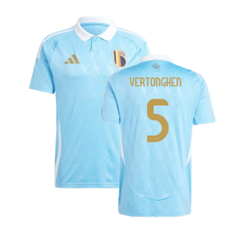 Belgium Jan Vertonghen 5 Away Soccer Jersey UEFA Euro 2024