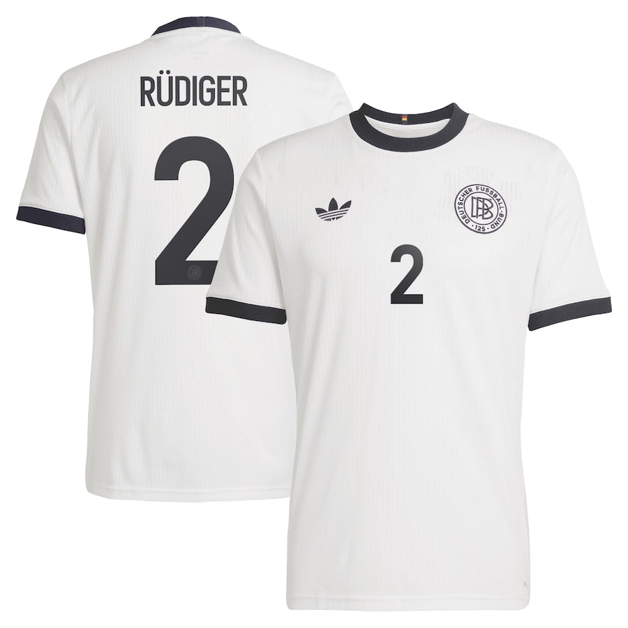 Germany 125 Anniversary Antonio Rudiger 2 Home Soccer Jersey 2024-2025