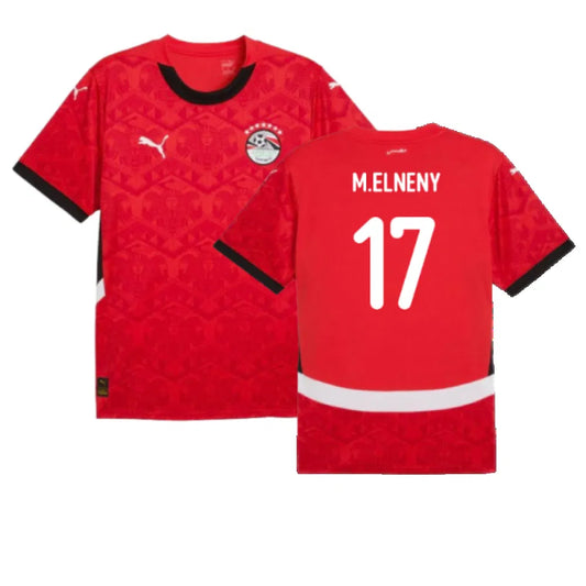 Egypt Mohamed Elneny 17 Home Soccer Jersey 2024/25