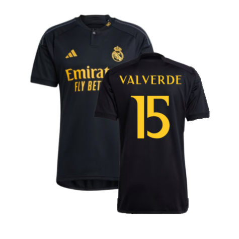 Real Madrid Federico Valverde 15 Third Soccer Jersey 2023/24