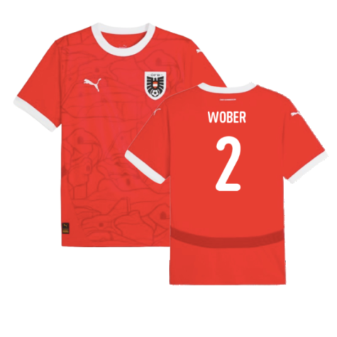 Austria Maximilian Wöber 2 Home Soccer Jersey Euro 2024