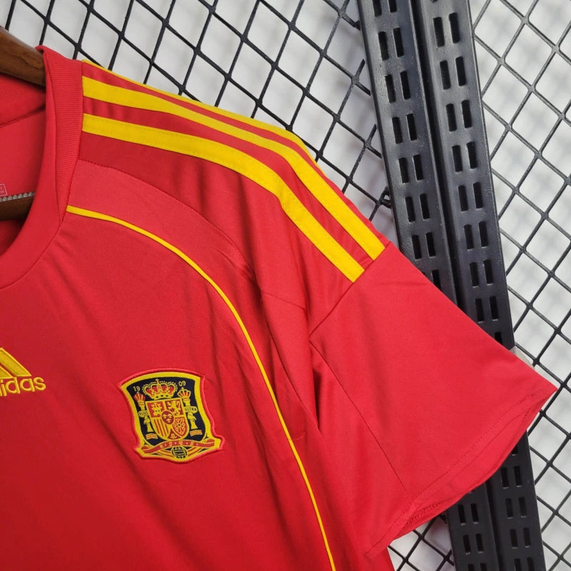 Spain David Villa 7 Retro Home Soccer Jersey World Cup 2010