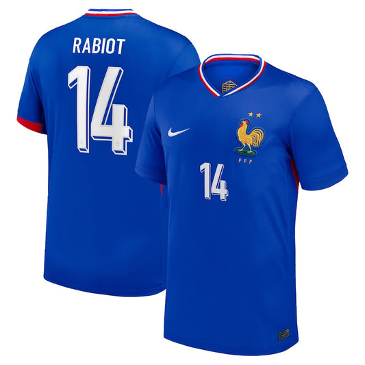 France Adrien Rabiot 14 Home Soccer Jersey Euro 2024