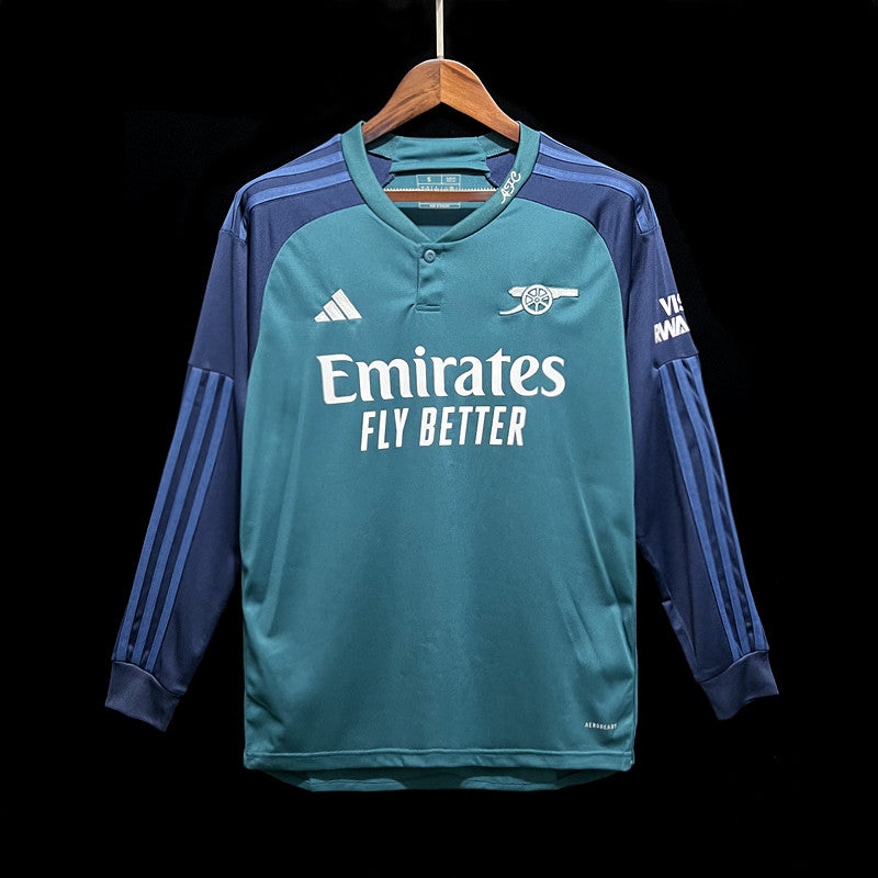 Arsenal Declan Rice 41 Long Sleeve Third Soccer Jersey 2023/24