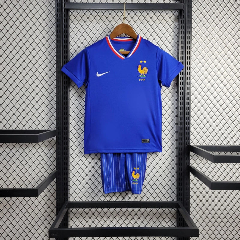 France Ousmane Dembélé 11 Kids Home Soccer Jersey Euro 2024