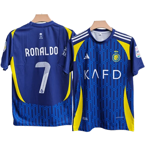 Al Nassr Cristiano Ronaldo 7 Kids Away Soccer Jersey 2024/25